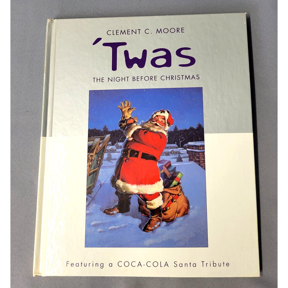 Twas The Night Before Christmas Book Hardcover‎ Clement Moore Coca-cola Halmark
